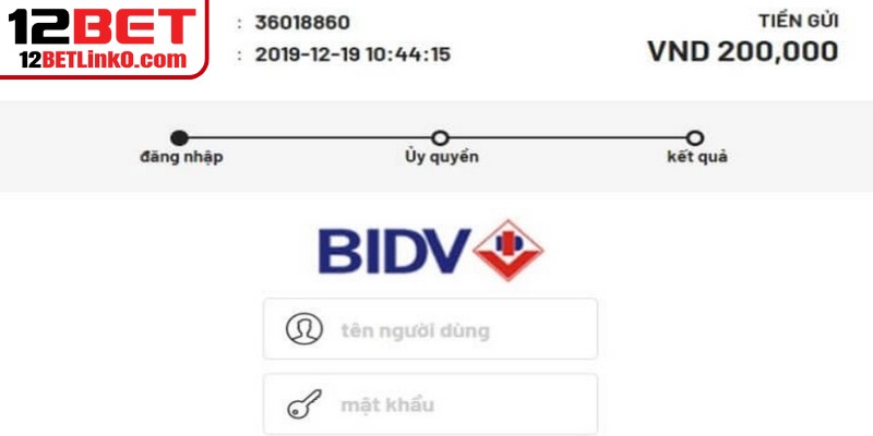 Lưu ý khi anh em thao tác nạp tiền 12BET